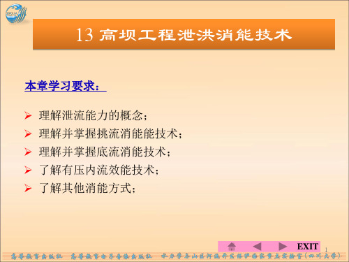 第十三章高坝工程泄洪消能技术