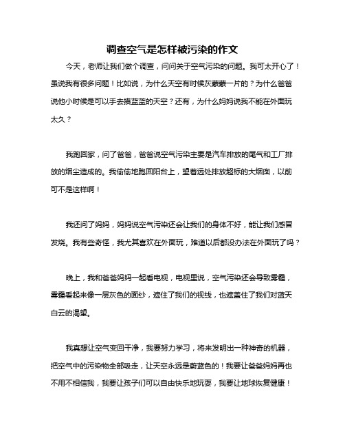 调查空气是怎样被污染的作文