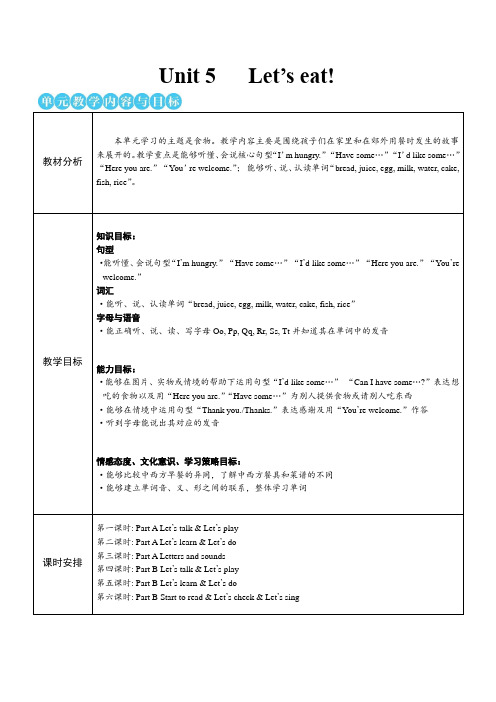 PEP人教版三年级上册英语第五单元Unit 5 集体备课教案教学反思