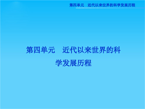 人教版高二历史必修3精品课件 第四单元情境导入