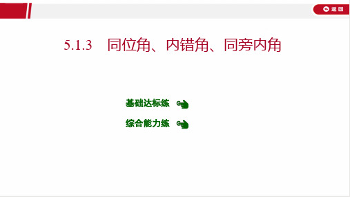 最新人教版七年级下册数学培优第五章 同位角、内错角、同旁内角