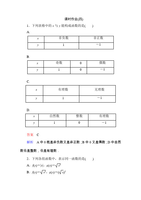 2013届高考一轮数学复习理科课时同步2-1