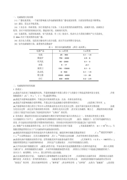 电磁辐射污染来源.