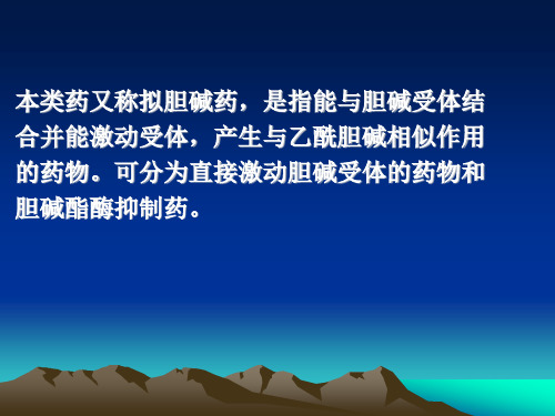 医学专题新斯的明与胆碱酯酶结合