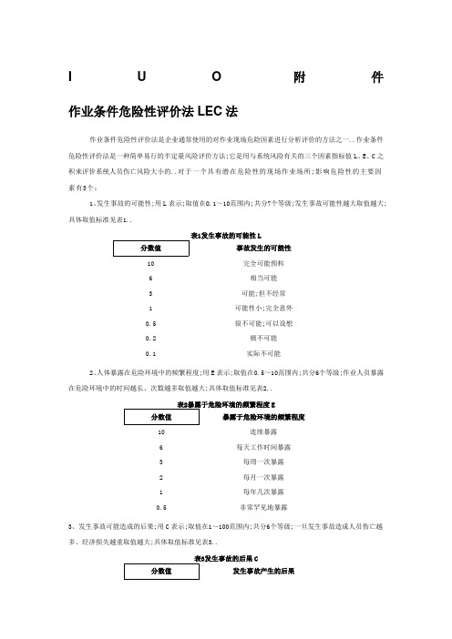 安全生产LEC法