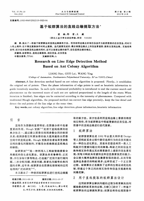 基于蚁群算法的直线边缘提取方法