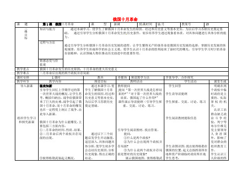 九年级历史下册第1课俄国十月革命教案新人教版20180206468