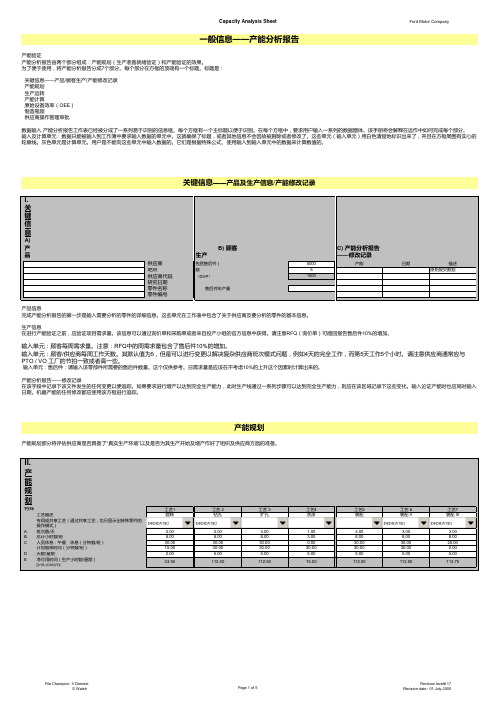 产能分析报告