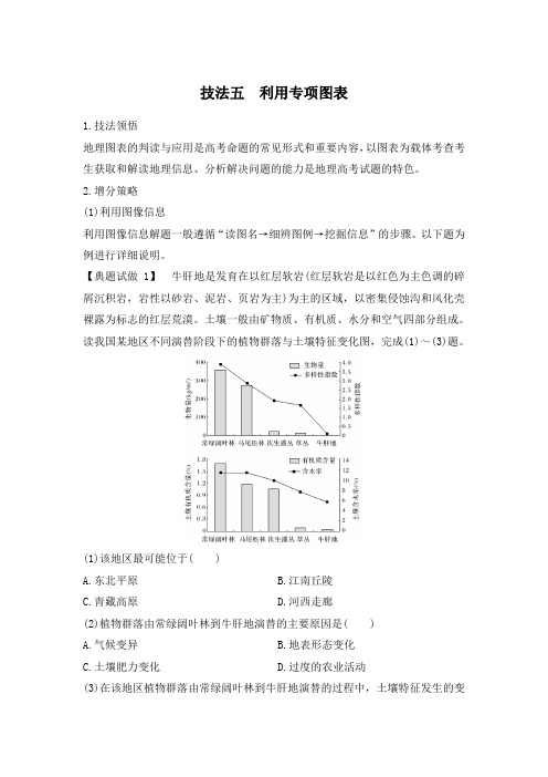 2020届高考地理二轮复习：技法五 利用专项图表