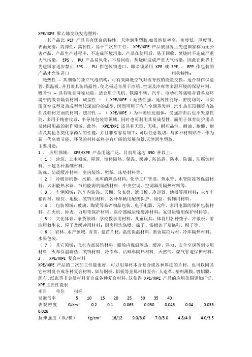 xpe和ixpe交联材料简单介绍