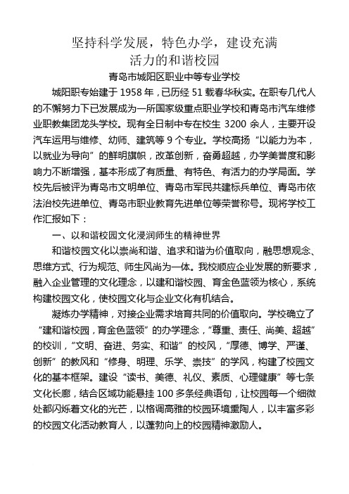 办学模式评估汇报材料