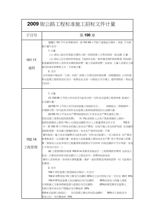 公路工程工程量清单计量规则(2)