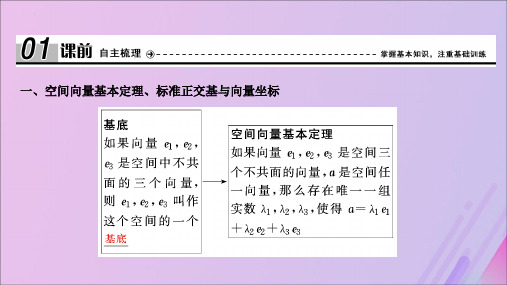 高中数学第二章向量的坐标表示和空间向量基本定理3.13.2空间向量基本定理课件北师大版选修2_1