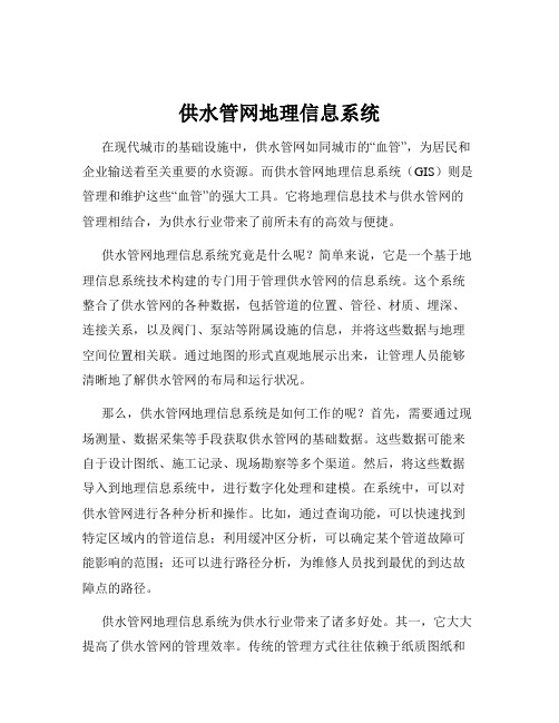 供水管网地理信息系统