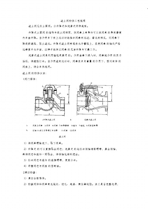 (完整版)逆止阀检修工艺规程