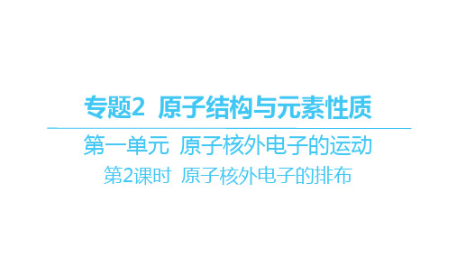 苏教版高中化学选择性必修2物质结构与性质精品课件 第一单元 第2课时 原子核外电子的排布