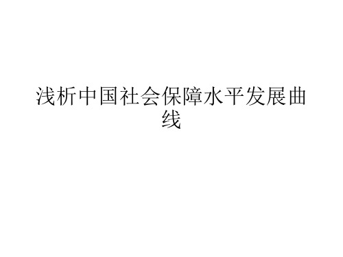 浅析中国社会保障水平发展曲线