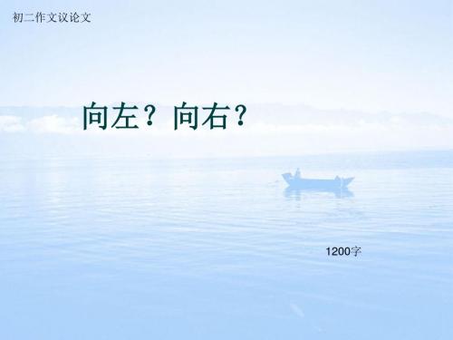 初二作文议论文《向左？向右？》1200字(总15页PPT)