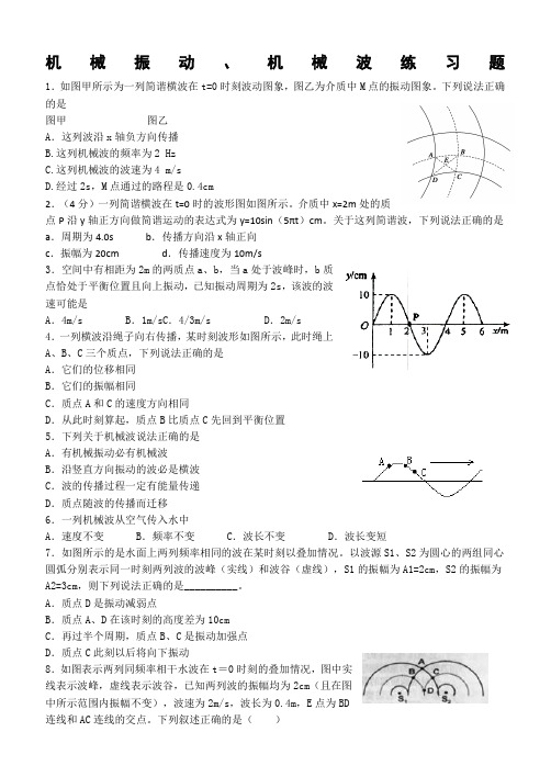 机械振动机械波练习题