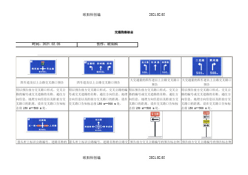 道路交通标志和标线交通指路标志GB 5768-之欧阳科创编