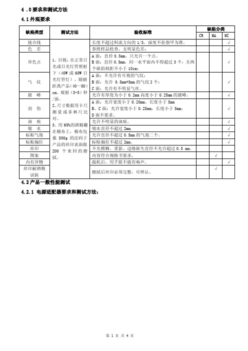 无线充电器检验规范