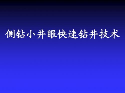 侧钻小井眼钻井技术