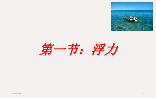 人教版八年级物理下册  10.1浮力 (共21张ppt)