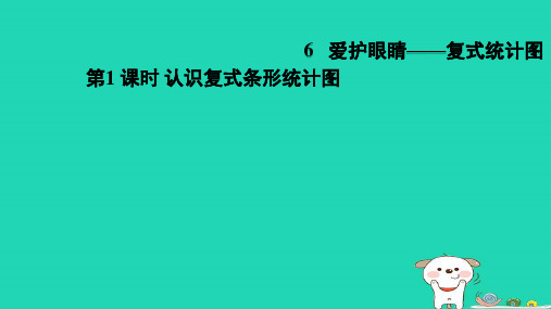 2024五年级数学下册六爱护眼睛__复式统计图1认识复式条形统计图习题课件青岛版六三制