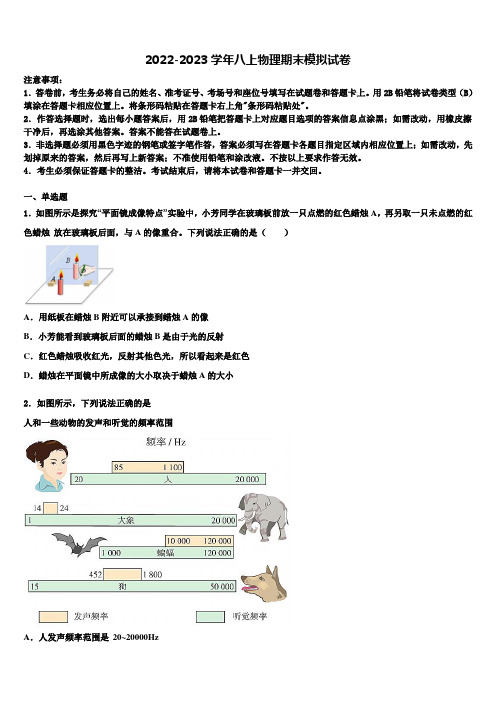 2022-2023学年湖南省汉寿县物理八年级第一学期期末联考模拟试题含解析