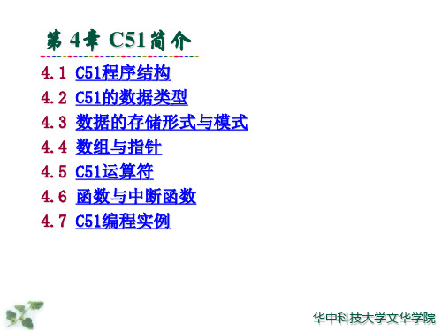 最详细C51单片机简介