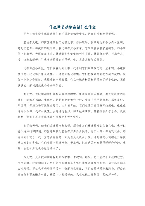 什么季节动物在做什么作文