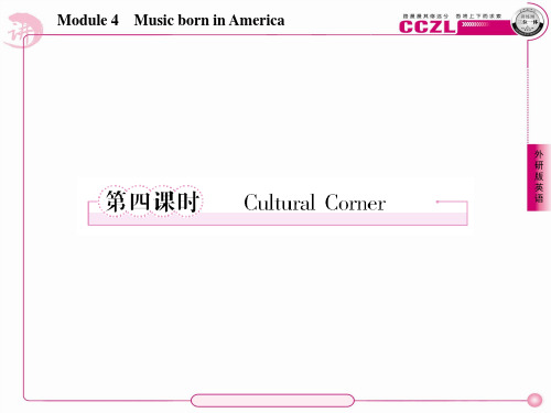 高二英语外研版选修7课件：4-4Cultural Corner