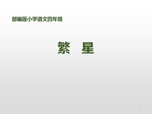 部编编人教版四年级上册语文4繁星(完整版)