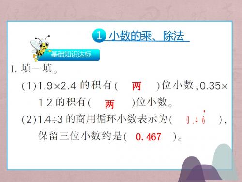 人教版五年级上册数学课件 - 第八单元 总复习 PPT