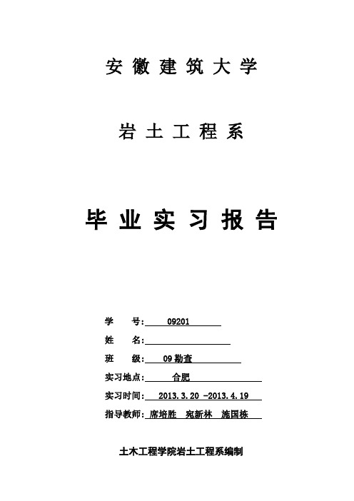 勘查毕业实习报告