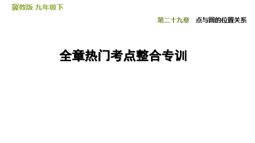 第29章全章热门考点整合专训-冀教版九年级数学下册练习课件