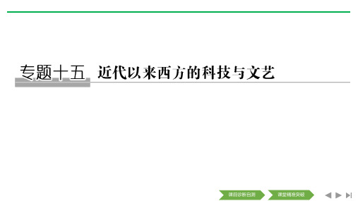 2020届二轮复习(浙江专用)：专题十五 近代以来西方的科技与文艺(课件)(30张)