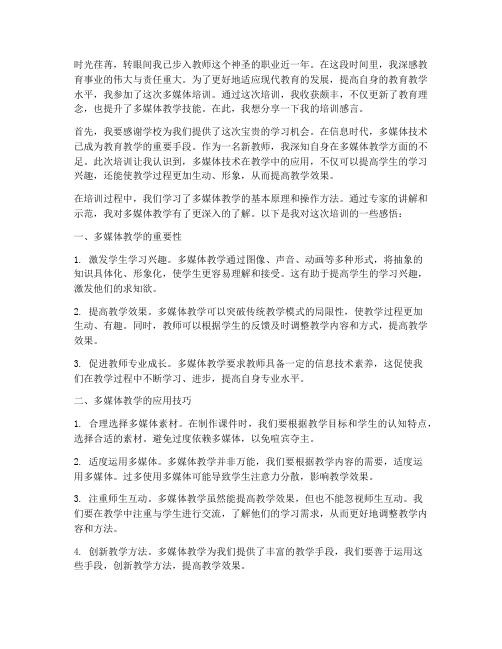 新教师多媒体培训感言