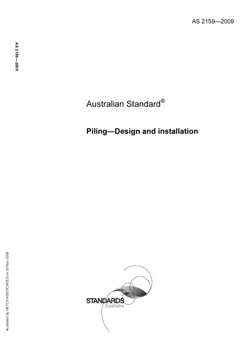 AS 2159-2009 Piling Design and Construction