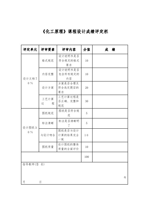 化工原理课程设计-1208完成版