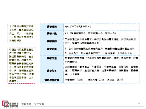 临潼客户调研总结