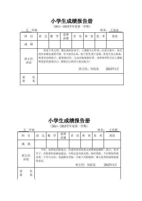 报告单文档