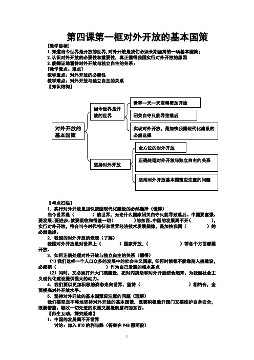 对外开放的基本国