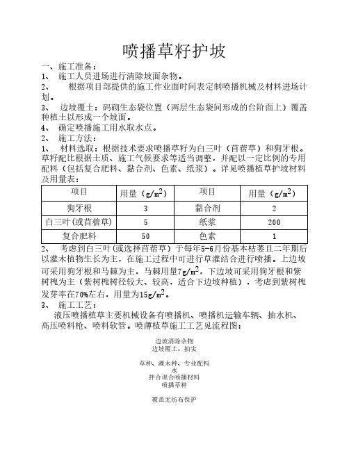 护坡喷播植草施工方案