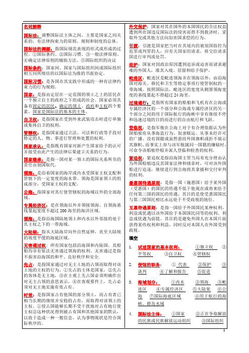 国际法复习重点