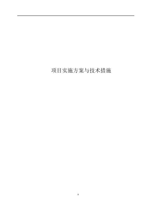 项目施工方案与技术措施