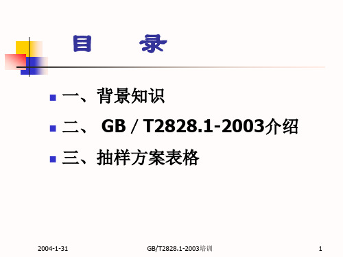 GB抽样国家标准