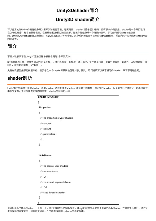 Unity3Dshader简介