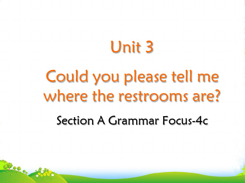 九年级人教版英语上册课件：Unit 3 Section A Grammar focus4c