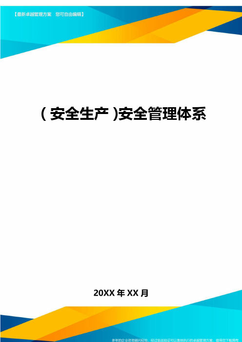 2020年(安全生产)安全管理体系